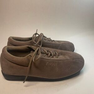 Propet Suede Lace Up Comfort Sneakers Flats 8